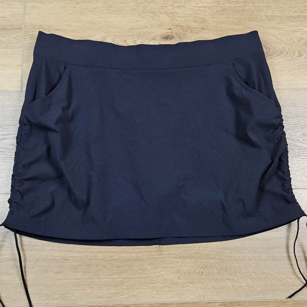 Columbia Black Ruched Drawstring Outdoor Active Skort XXL  Hiking/Outdoors